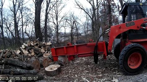 homemade skid steer log splitter|skid steer mounted log splitter.